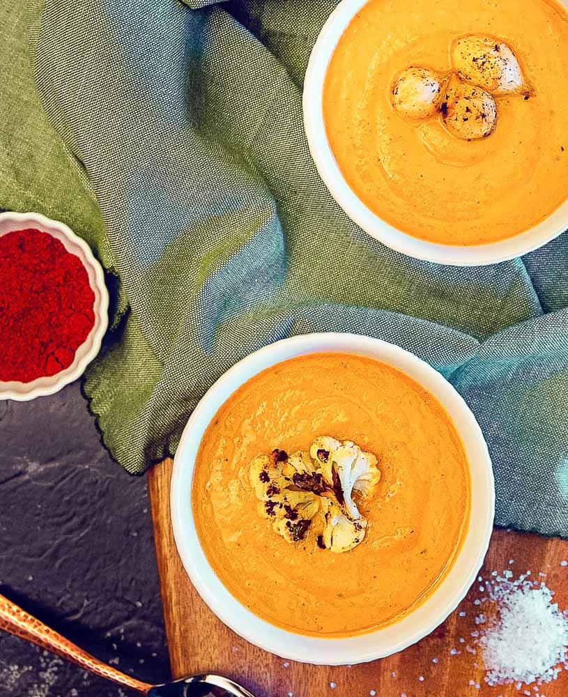 Creamy Carrot and Cauliflower Soup - Plant Based with Amy