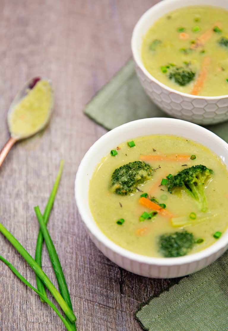 Creamy Broccoli Cauliflower Soup Monkey and Me Kitchen Adventures
