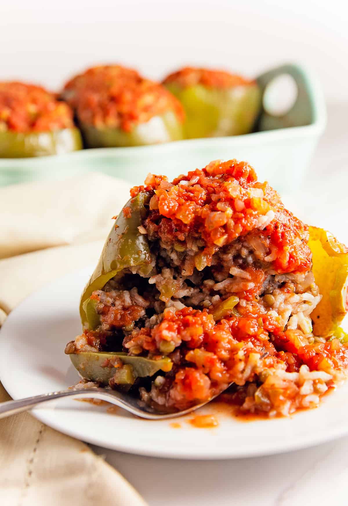 Old Fashioned Stuffed Peppers - Monkey and Me Kitchen Adventures