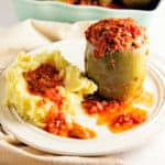 Old fashioned stuffed peppers, stuffed peppers, vegan, vegetarian, whole food plant based, gluten free, recipe, wfpb, healthy, oil free, no refined sugar, no oil, refined sugar free, lunch, dinner, dairy free, classic, traditional