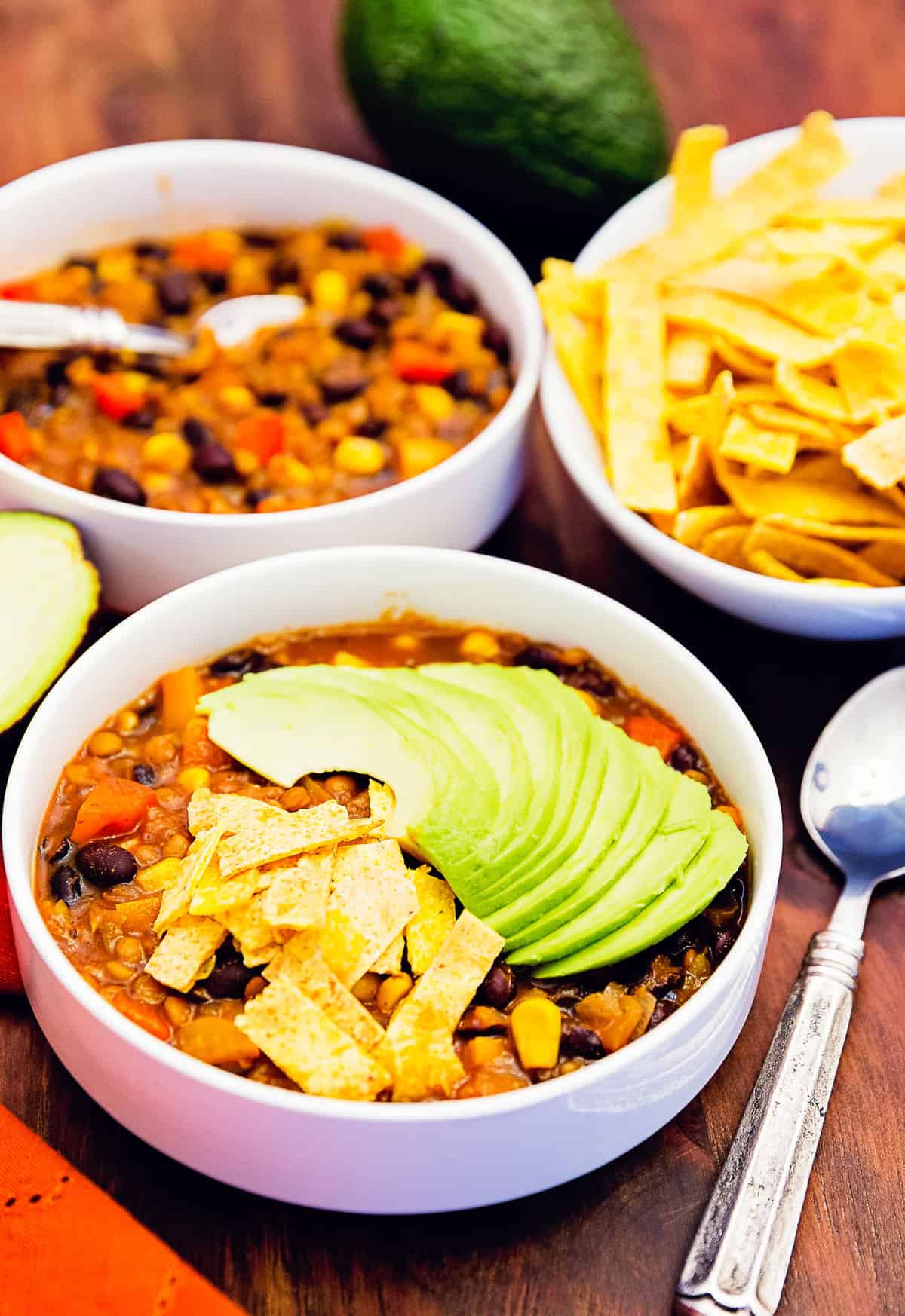 tortilla stew, tortilla soup, whole food plant based, plant based, soup, stew, Mexican, tortilla, vegan, vegetarian, no oil, oil free, refined sugar free, healthy