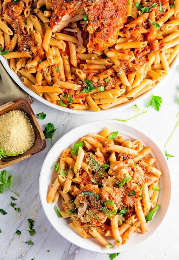 Braised Cauliflower with Pasta - Monkey and Me Kitchen Adventures