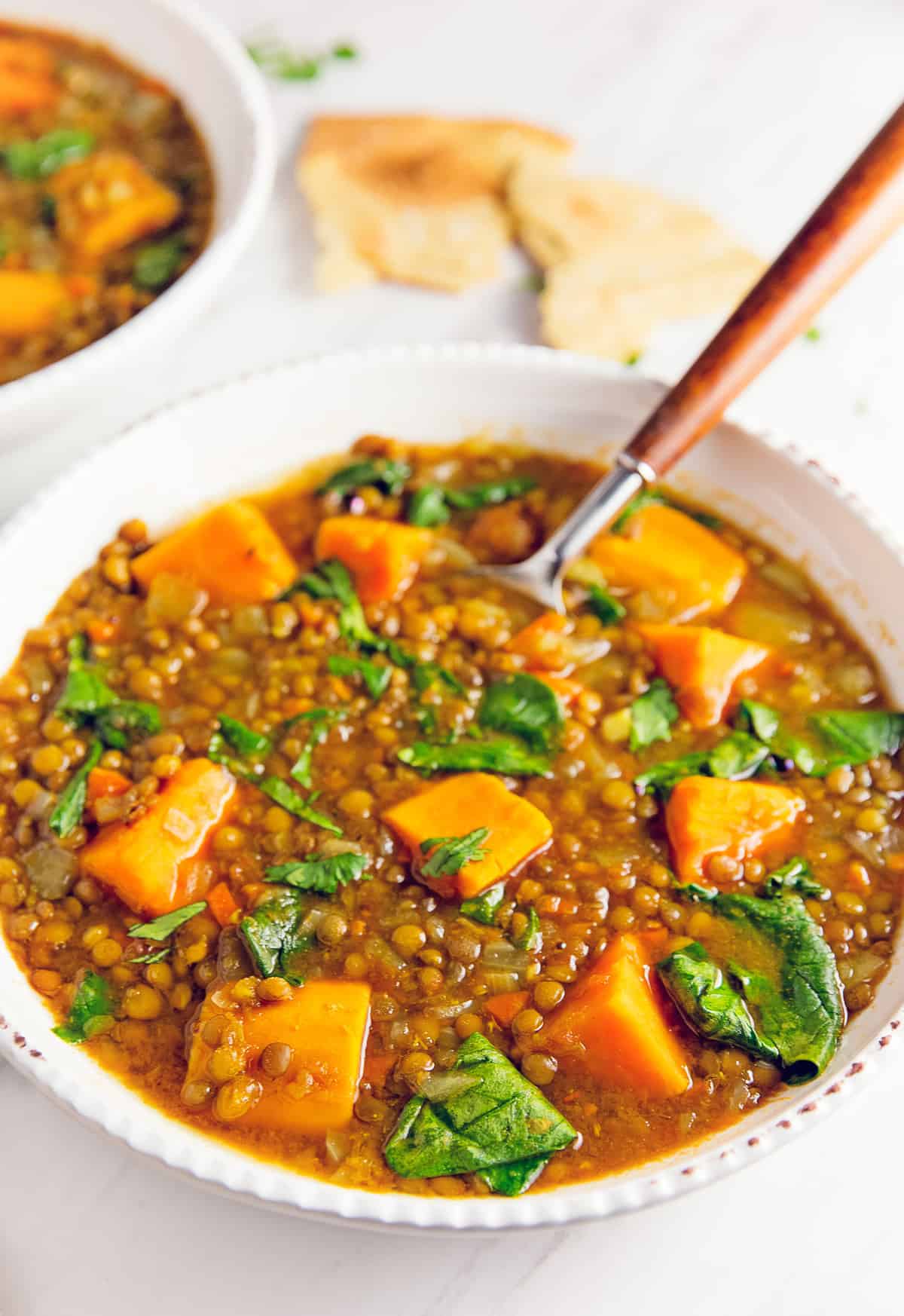 Moroccan Sweet Potato Lentil Stew, vegan, vegetarian, whole food plant based, gluten free, recipe, wfpb, healthy, oil free, no refined sugar, no oil, refined sugar free, dinner, side, side dish, dairy free, dinner party, entertaining