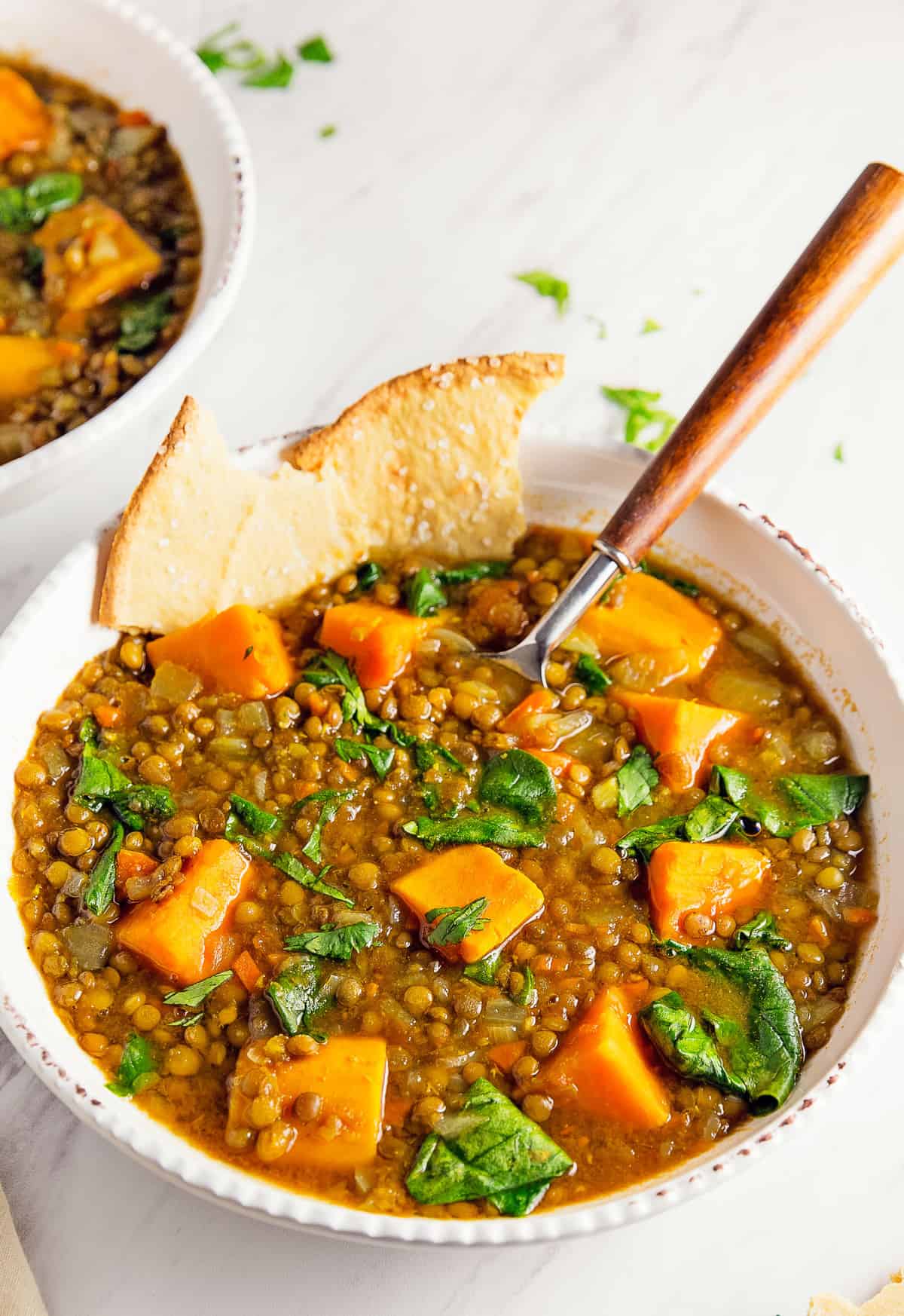 Moroccan Sweet Potato Lentil Stew, vegan, vegetarian, whole food plant based, gluten free, recipe, wfpb, healthy, oil free, no refined sugar, no oil, refined sugar free, dinner, side, side dish, dairy free, dinner party, entertaining