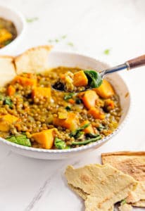 Moroccan Sweet Potato Lentil Stew - Monkey and Me Kitchen Adventures