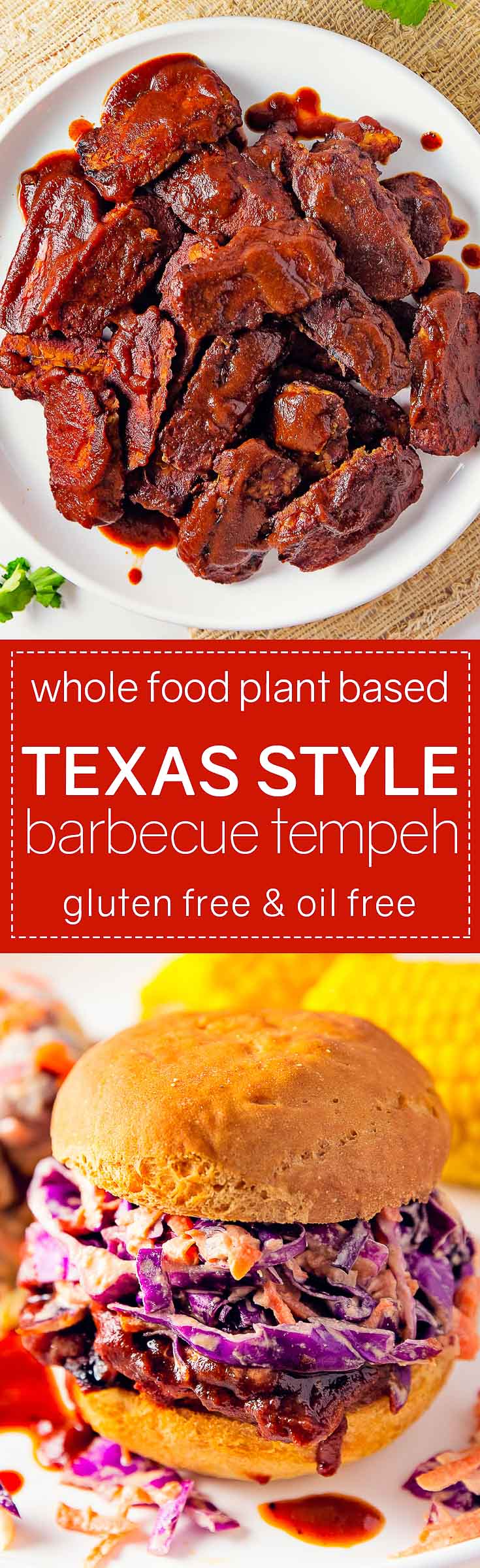Texas Style Barbecue Tempeh, vegan, vegetarian, whole food plant based, gluten free, recipe, wfpb, healthy, oil free, no refined sugar, no oil, refined sugar free, dinner, side, side dish, dairy free, dinner party, entertaining