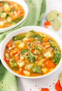 Escarole Bean Potato Soup - Monkey and Me Kitchen Adventures