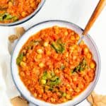 Spicy Berbere Bean Stew, plant based, vegan, vegetarian, whole food plant based, gluten free, recipe, wfpb, healthy, healthy vegan, oil free, no refined sugar, no oil, refined sugar free, dairy free, dinner party, entertaining, stew