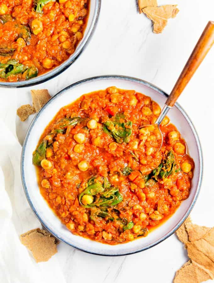 Spicy Berbere Bean Stew, plant based, vegan, vegetarian, whole food plant based, gluten free, recipe, wfpb, healthy, healthy vegan, oil free, no refined sugar, no oil, refined sugar free, dairy free, dinner party, entertaining, stew