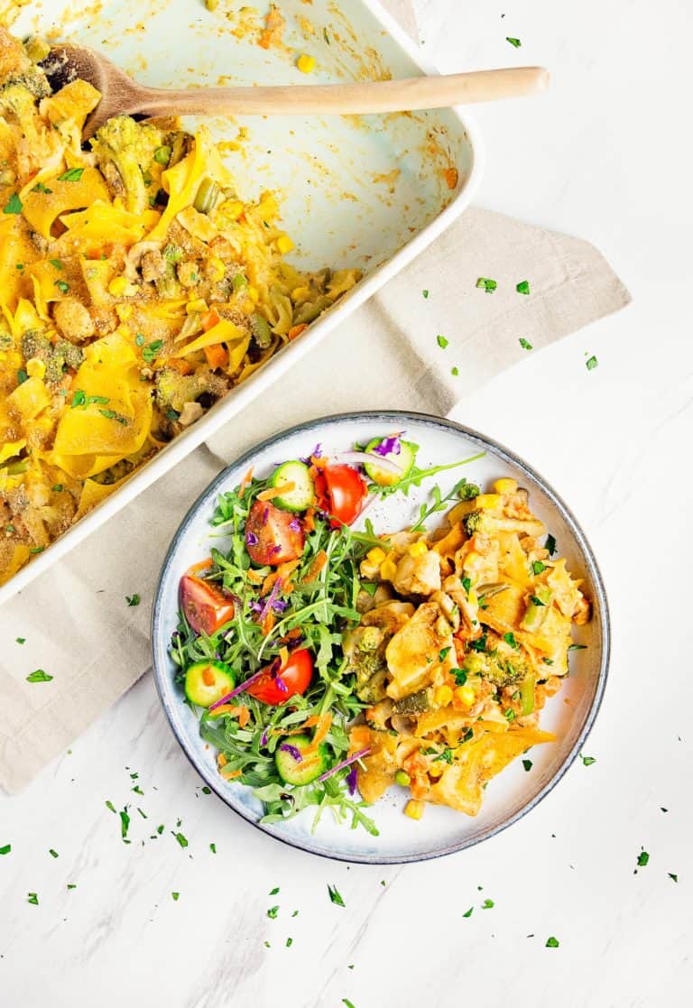 Vegan "Tuna" Noodle Casserole - Monkey and Me Kitchen Adventures