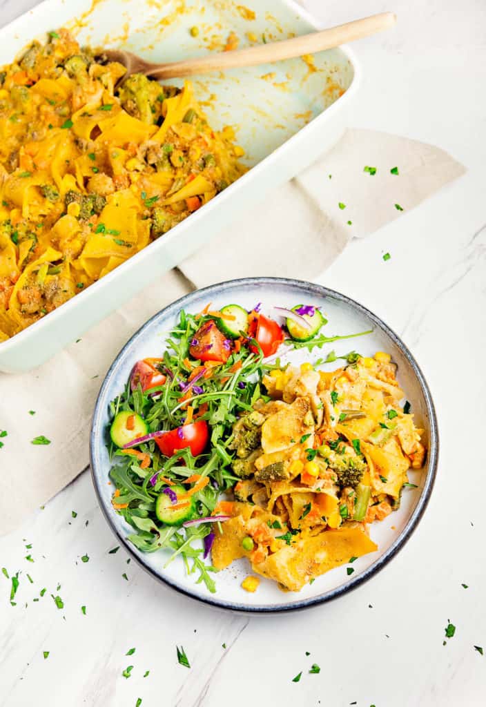 Vegan "Tuna" Noodle Casserole - Monkey and Me Kitchen Adventures