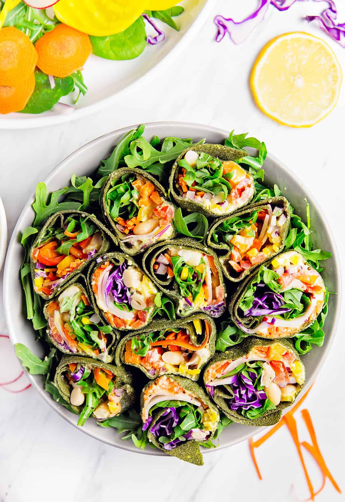 Veggie Wrap with Pickled Hummus, vegan, vegetarian, whole food plant based, gluten free, recipe, wfpb, healthy, oil free, no refined sugar, no oil, refined sugar free, dairy free, dinner party, entertaining