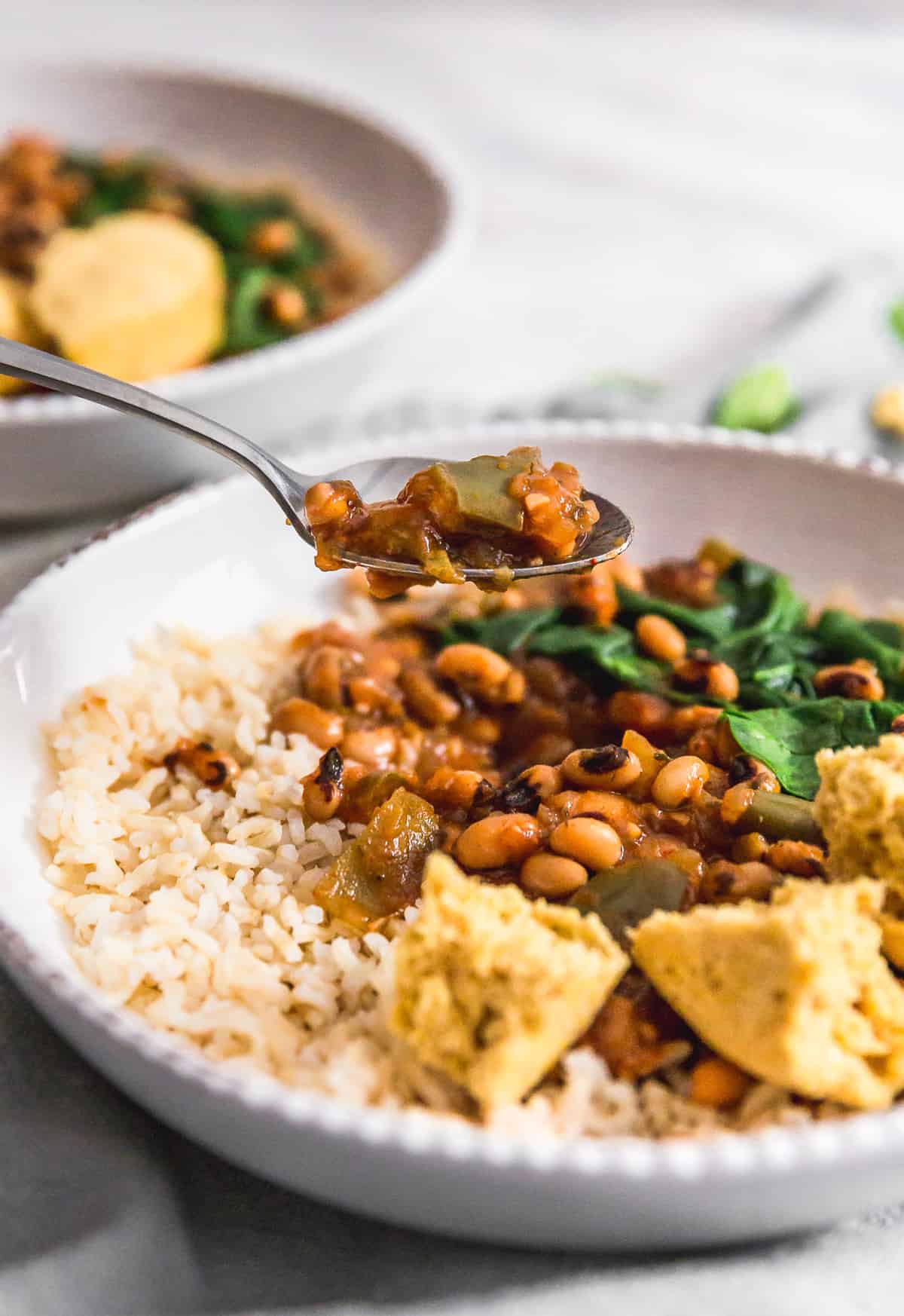 Instant Pot Cajun Black Eyed Pea Stew, Instant Pot, plant based, vegan, vegetarian, whole food plant based, gluten free, recipe, wfpb, healthy, healthy vegan, oil free, no refined sugar, no oil, refined sugar free, dairy free, stew, dinner, rice, Cajun, black eyed peas, beans