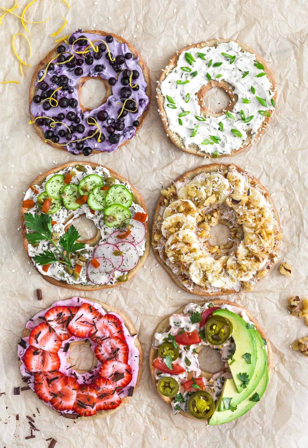 Quinoa Bagels, plant based, vegan, vegetarian, whole food plant based, gluten free, recipe, wfpb, healthy, healthy vegan, oil free, no refined sugar, no oil, refined sugar free, dairy free, breakfast, bagels, quinoa, cream cheese