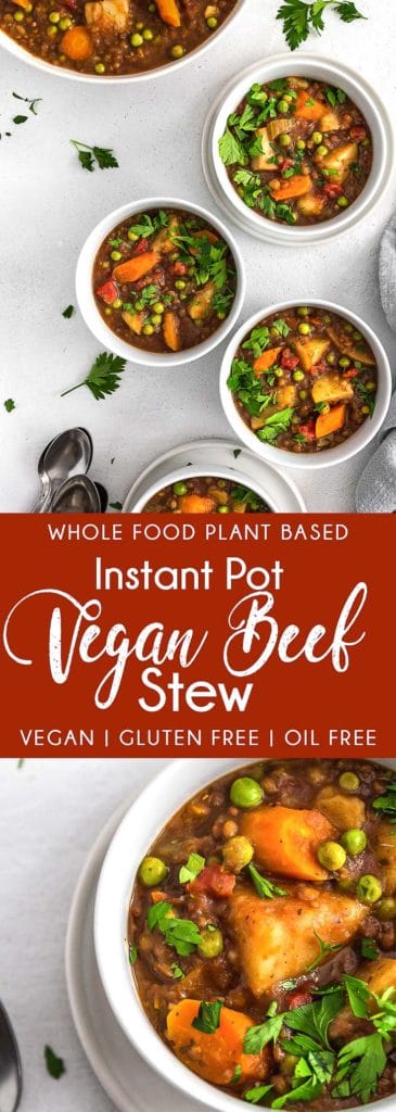 Instant Pot Vegan Beef Stew - Monkey and Me Kitchen Adventures