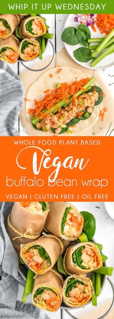 Vegan Buffalo Bean Wrap - Monkey and Me Kitchen Adventures