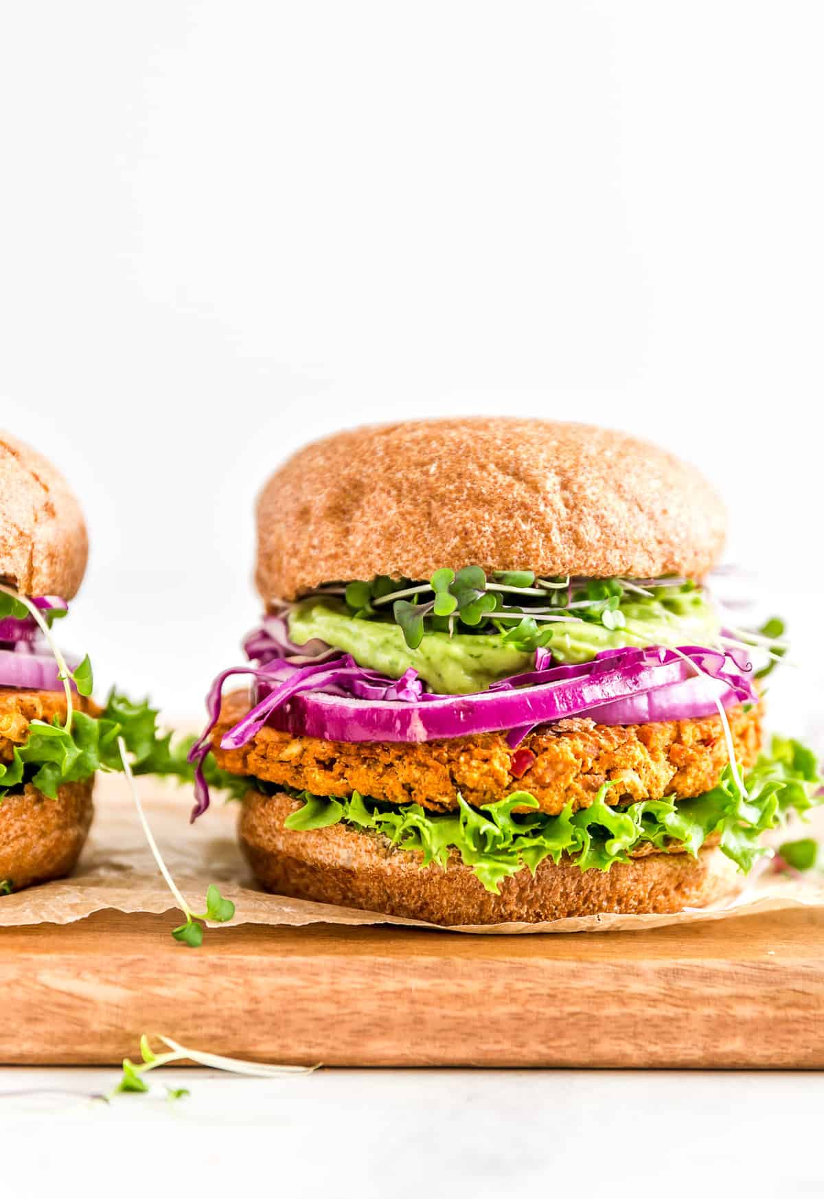 Fiesta Sweet Potato Burger, Vegan burger, bean burger, vegan bean burger, sweet potatoes, burger, plant based burger, plant based, vegan, vegetarian, whole food plant based, gluten free, recipe, wfpb, healthy, healthy vegan, oil free, no refined sugar, no oil, refined sugar free, dairy free, dairy, dinner, lunch, healthy recipe