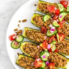 Middle Eastern Stuffed Zucchini Boats-image