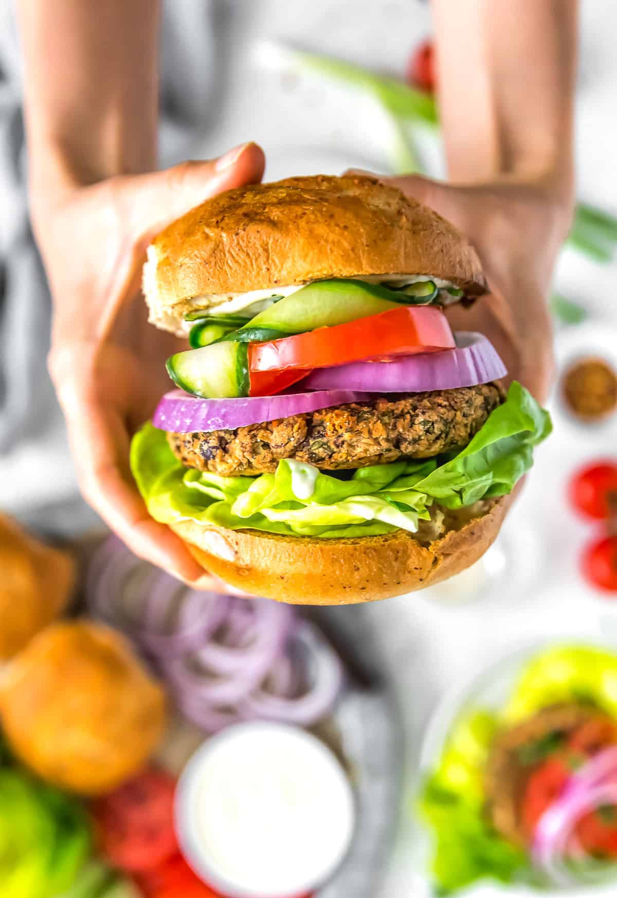 Spicy Bean Burger, Vegan burger, bean burger, vegan bean burger, vegan bean, burger, plant based burger, plant based, vegan, vegetarian, whole food plant based, gluten free, recipe, wfpb, healthy, healthy vegan, oil free, no refined sugar, no oil, refined sugar free, dairy free, dairy, dinner, lunch, healthy recipe