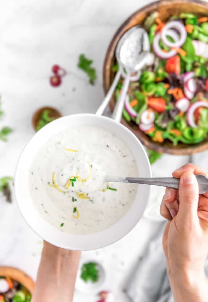 No Oil Vegan Ranch Dressing Monkey and Me Kitchen Adventures