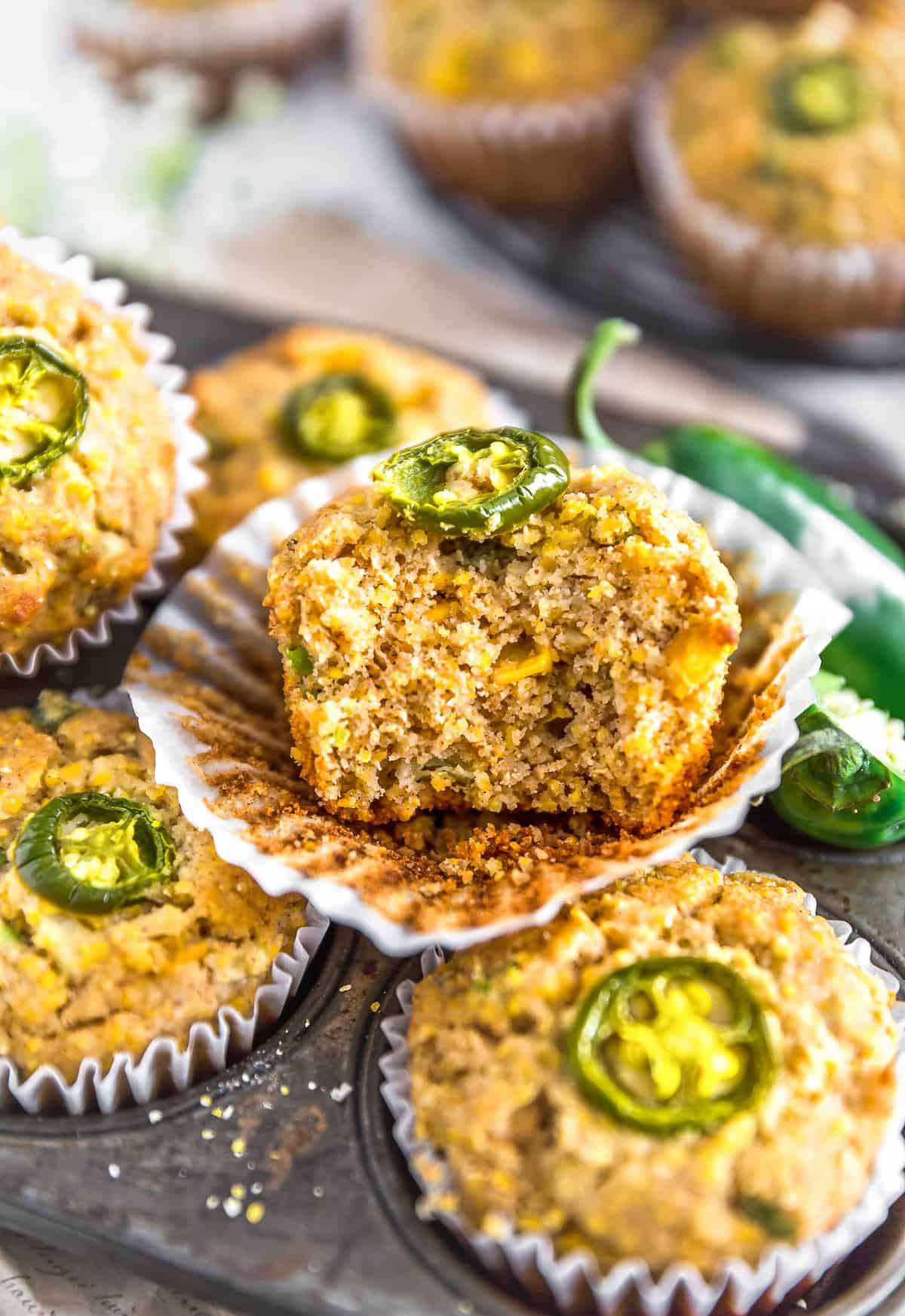 Jalapeño Corn Muffin, corn muffins, muffins, jalapeño, corn, plant based dessert, plant based, vegan, vegetarian, whole food plant based, gluten free, recipe, wfpb, healthy, healthy vegan, oil free, no refined sugar, no oil, refined sugar free, dairy free, sides, healthy recipe, vegan meal, savory muffins, cornbread, vegan cornbread, cornbread muffin, jalapeno, jalapeno corn muffin