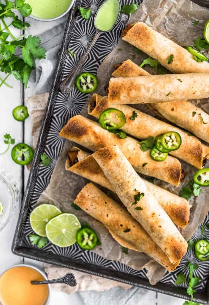 Sweet Potato Black Bean Taquitos Monkey and Me Kitchen Adventures