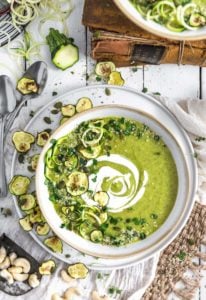 Vegan Cheesy Zucchini Soup - Monkey and Me Kitchen Adventures