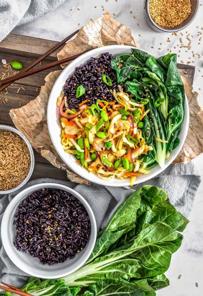 Vegan Egg Roll Stir Fry Monkey and Me Kitchen Adventures