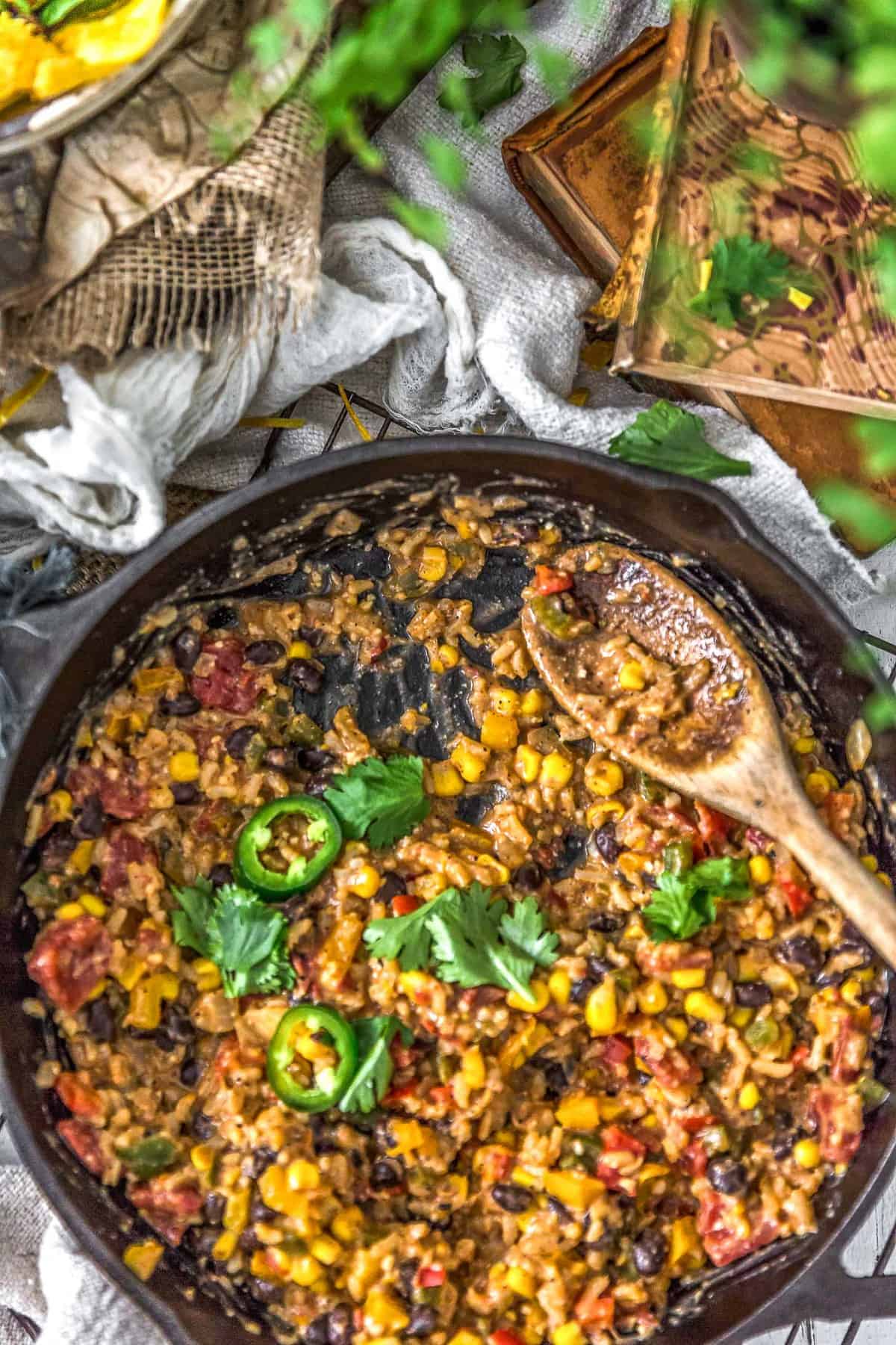 Creamy Tex-Mex Stovetop Casserole in pan