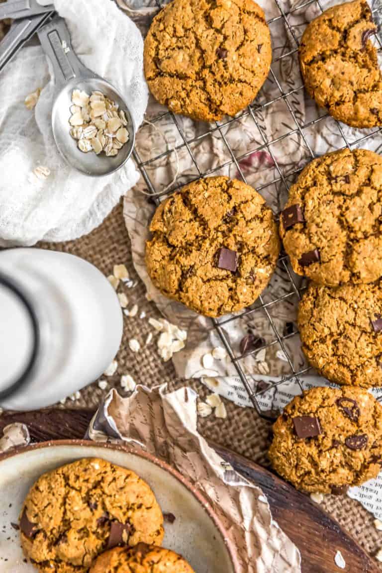 Healthy Vegan Chocolate Chip Cookies - Monkey And Me Kitchen Adventures