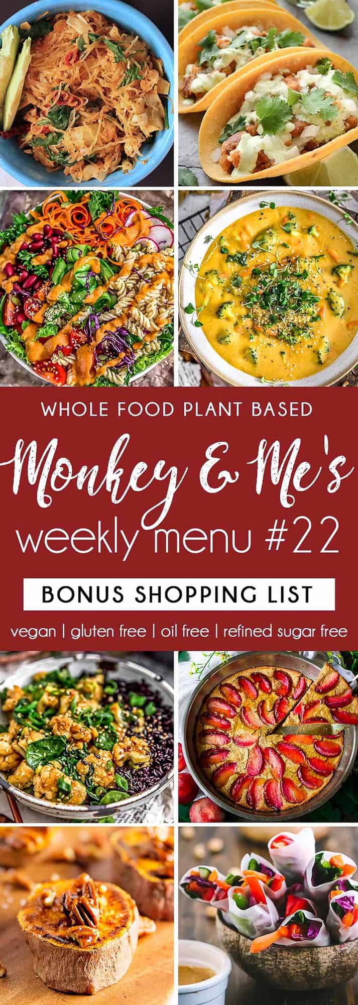 Monkey and Me's Menu 22 featuring 8 recipes
