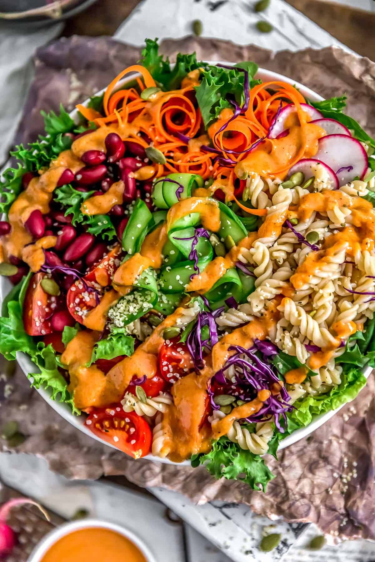 Oil Free Catalina Dressing on veggie bowl