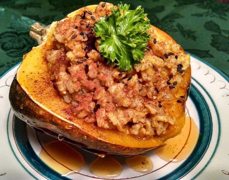 Stuffed acorn squash