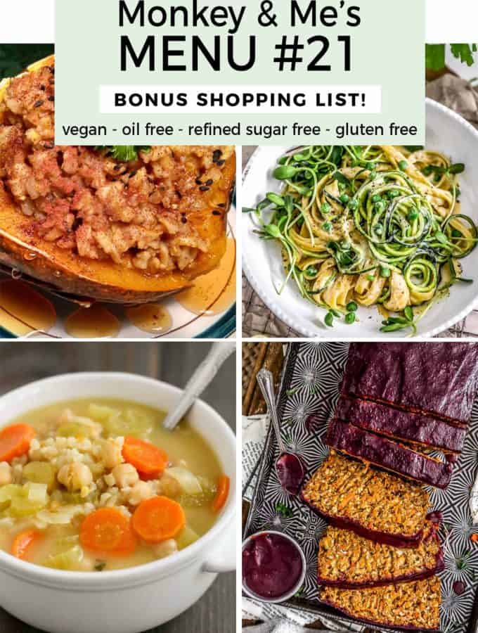 Monkey and Me's Menu 21 featuring 4 recipes