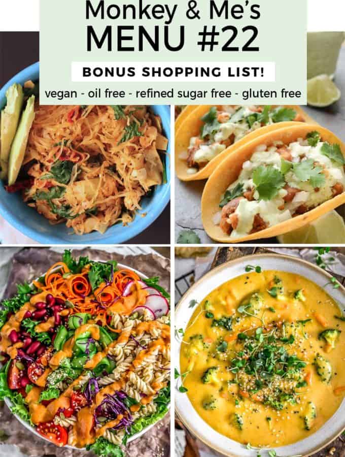Monkey and Me's Menu 22 featuring 4 recipes