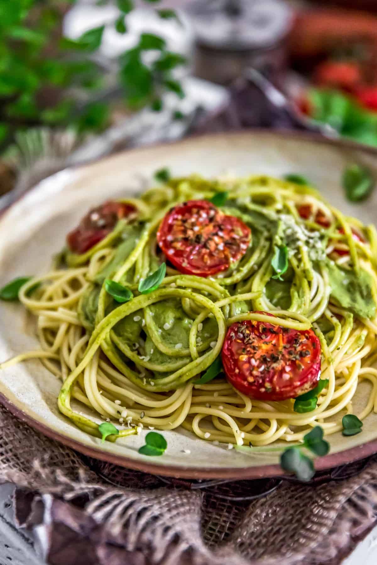 Close up of Fast and Easy Sundried Tomato Basil Sauce