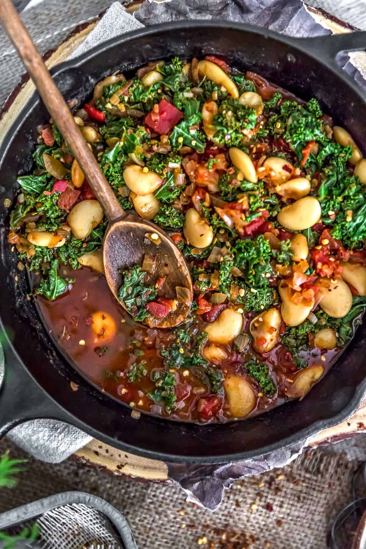 Dish of Southern Kale and Butter Beans