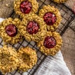 Close up of Vegan Thumbprint Cookies