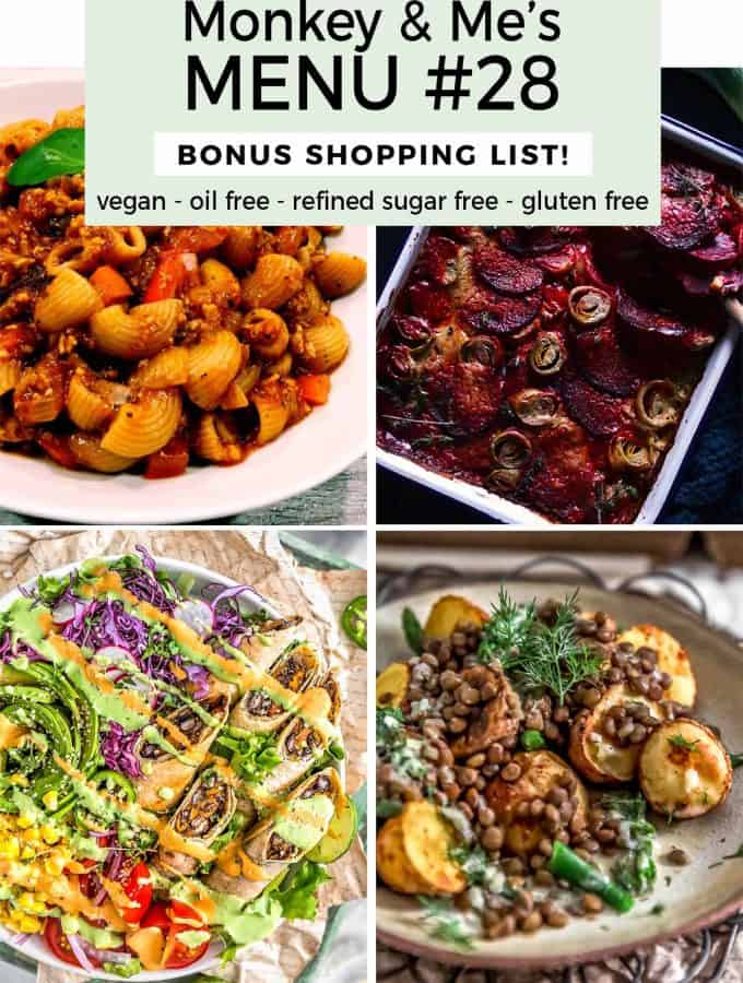 Monkey and Me's Menu 28 featuring 4 recipes