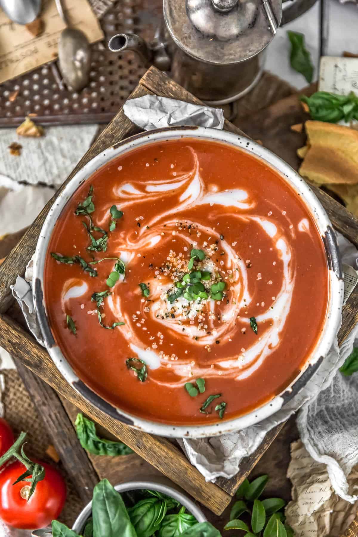 Bowl of Fast and Easy Tomato Soup