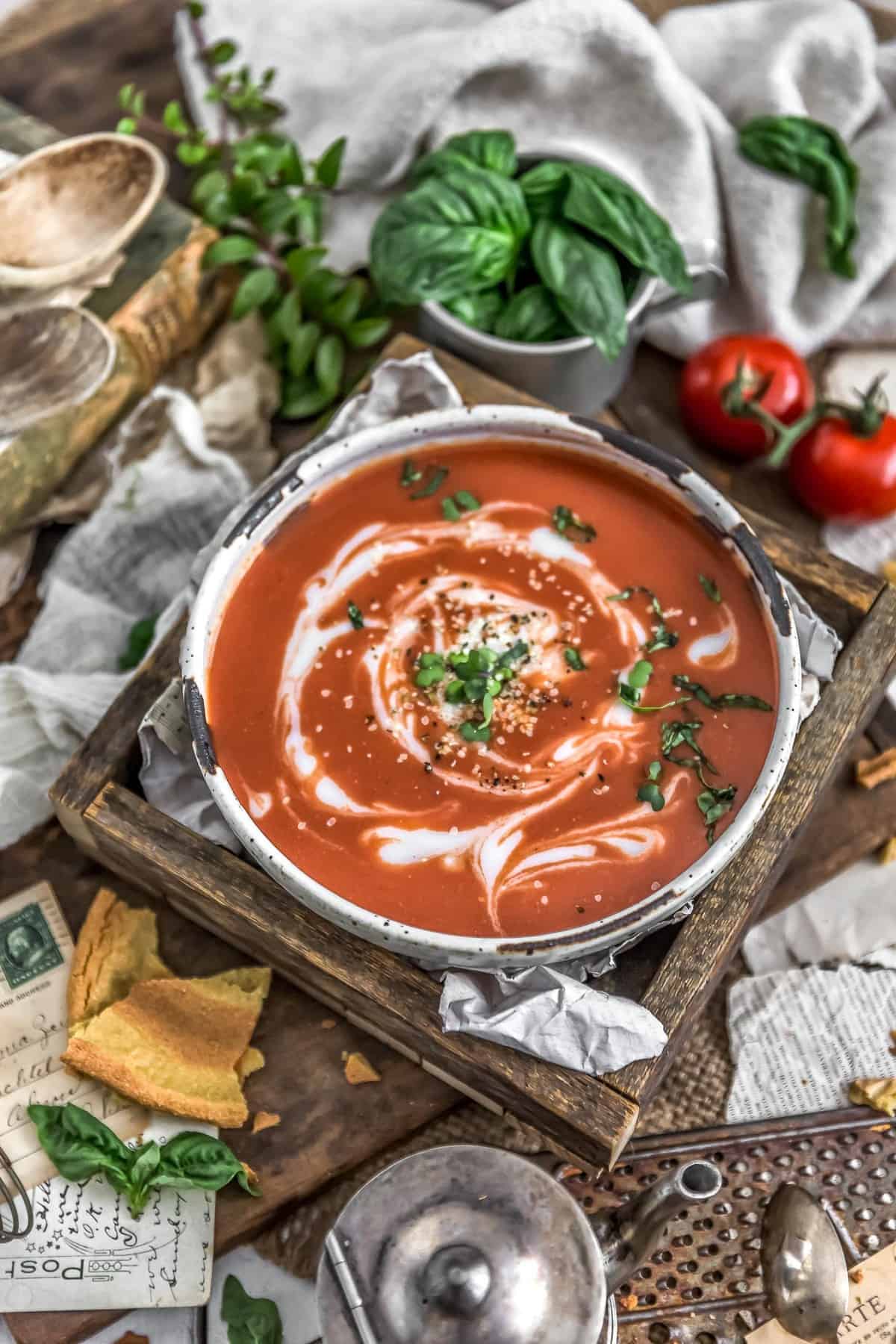 Bowl of Fast and Easy Tomato Soup