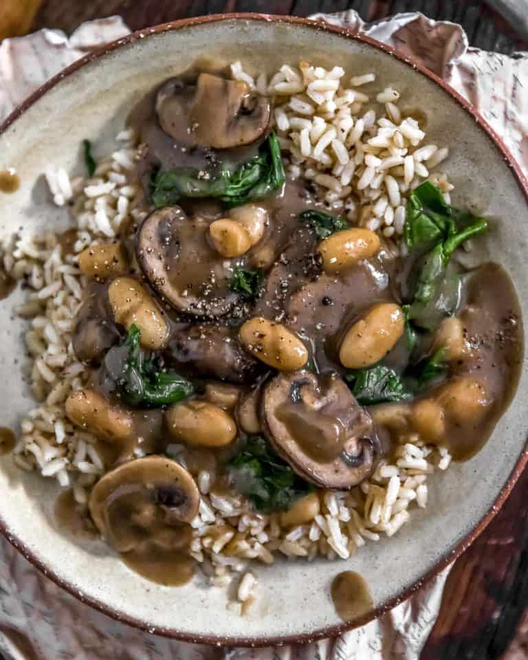 Vegan Mushroom Spinach Stroganoff Monkey and Me Kitchen Adventures