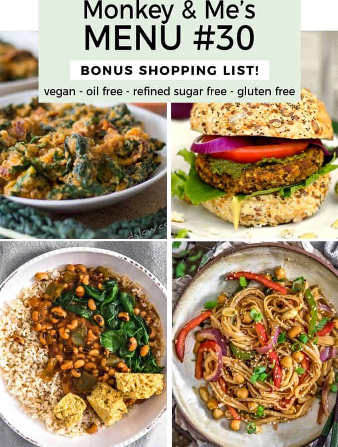 Monkey and Me's Menu 30 featuring 4 recipes