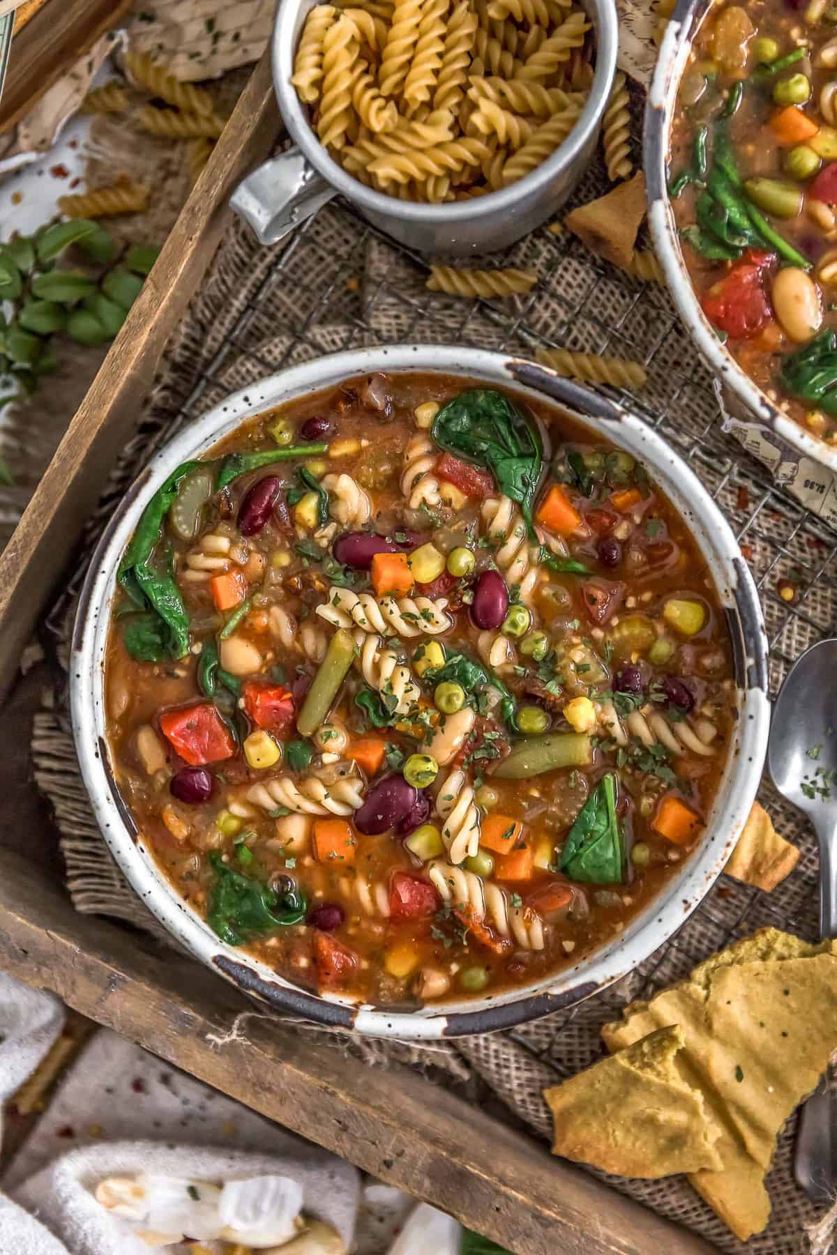 Bowl of Healthy Minestrone Soup