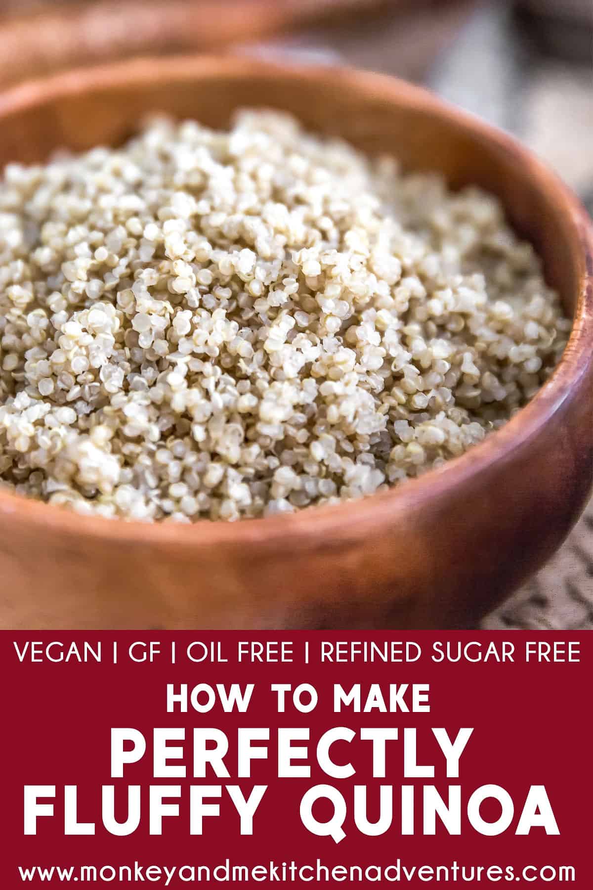 Perfectly Fluffy Quinoa with text description