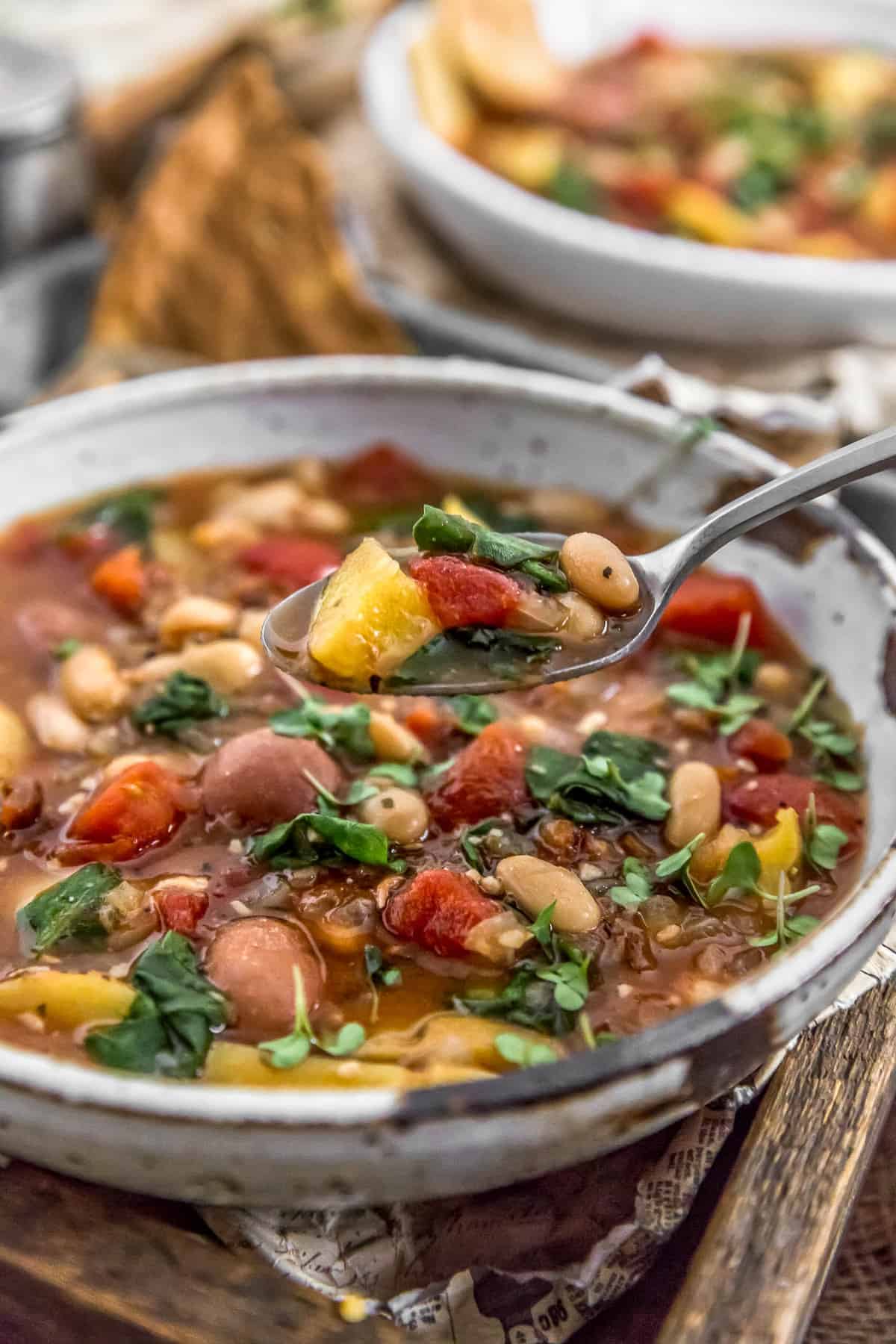 Italian Sundried Tomato Potato Soup - Monkey and Me Kitchen Adventures