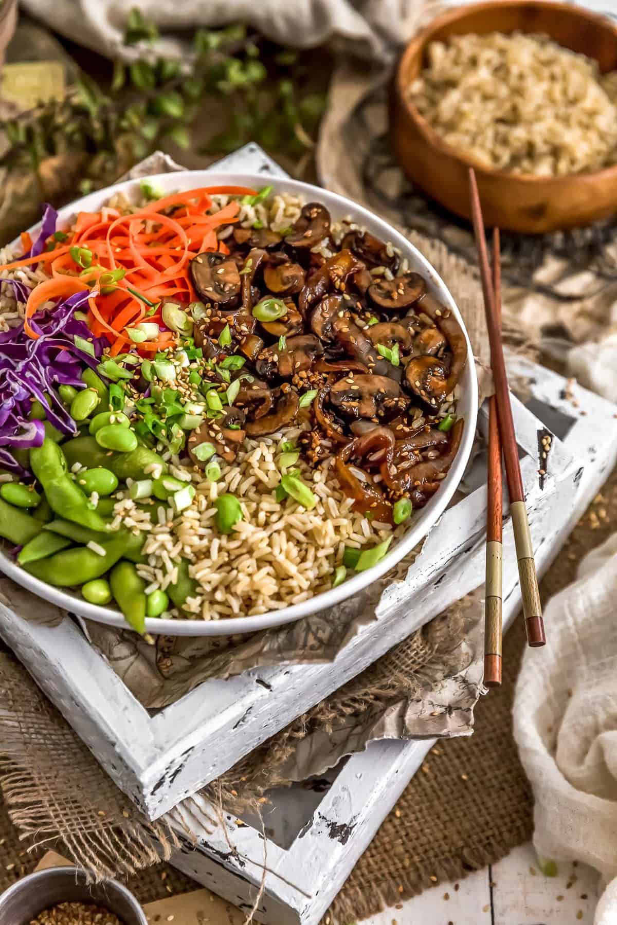 Bowl of Mongolian Mushrooms and Onions