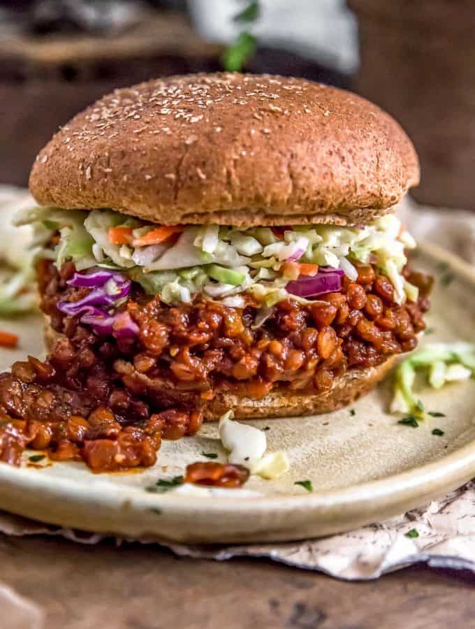 Vegan BBQ Lentil Sloppy Joes