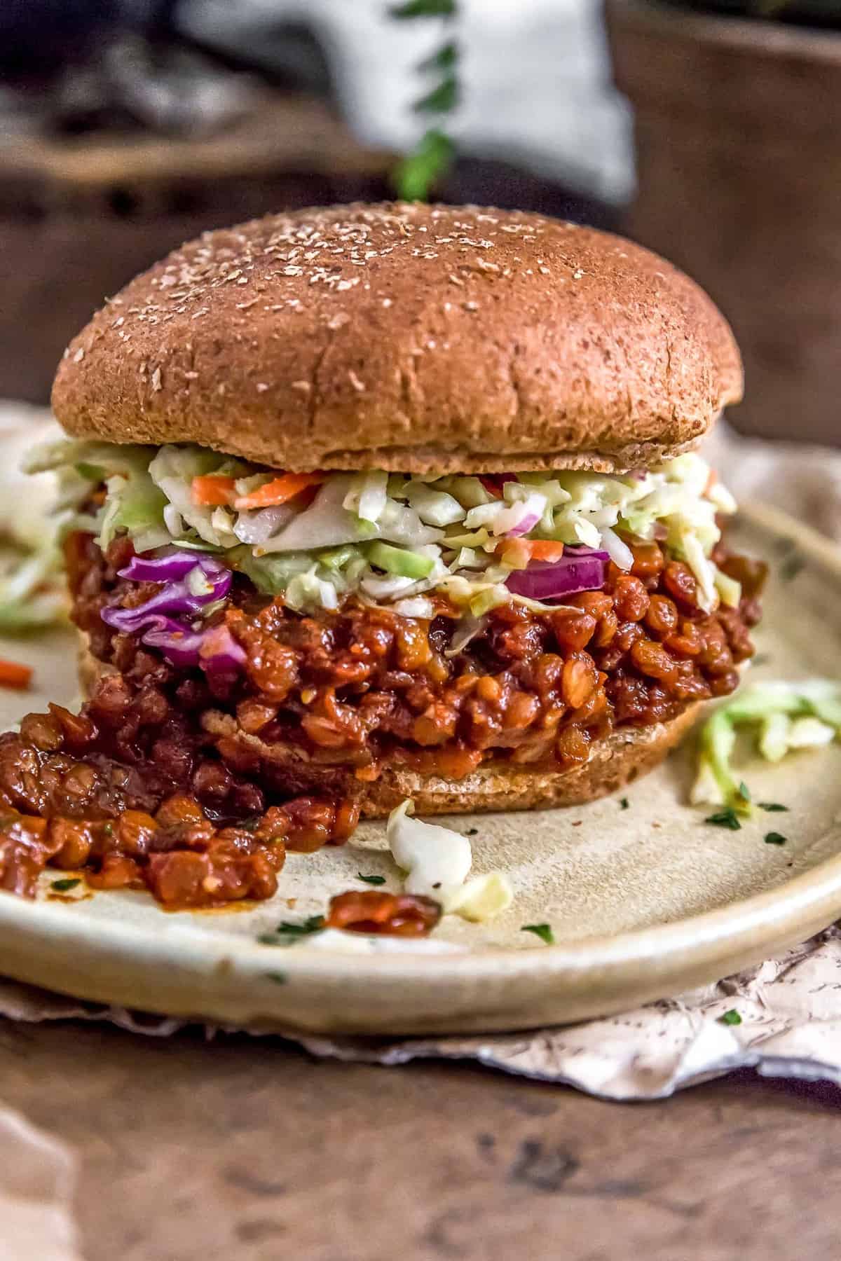 Vegan BBQ Lentil Sloppy Joes