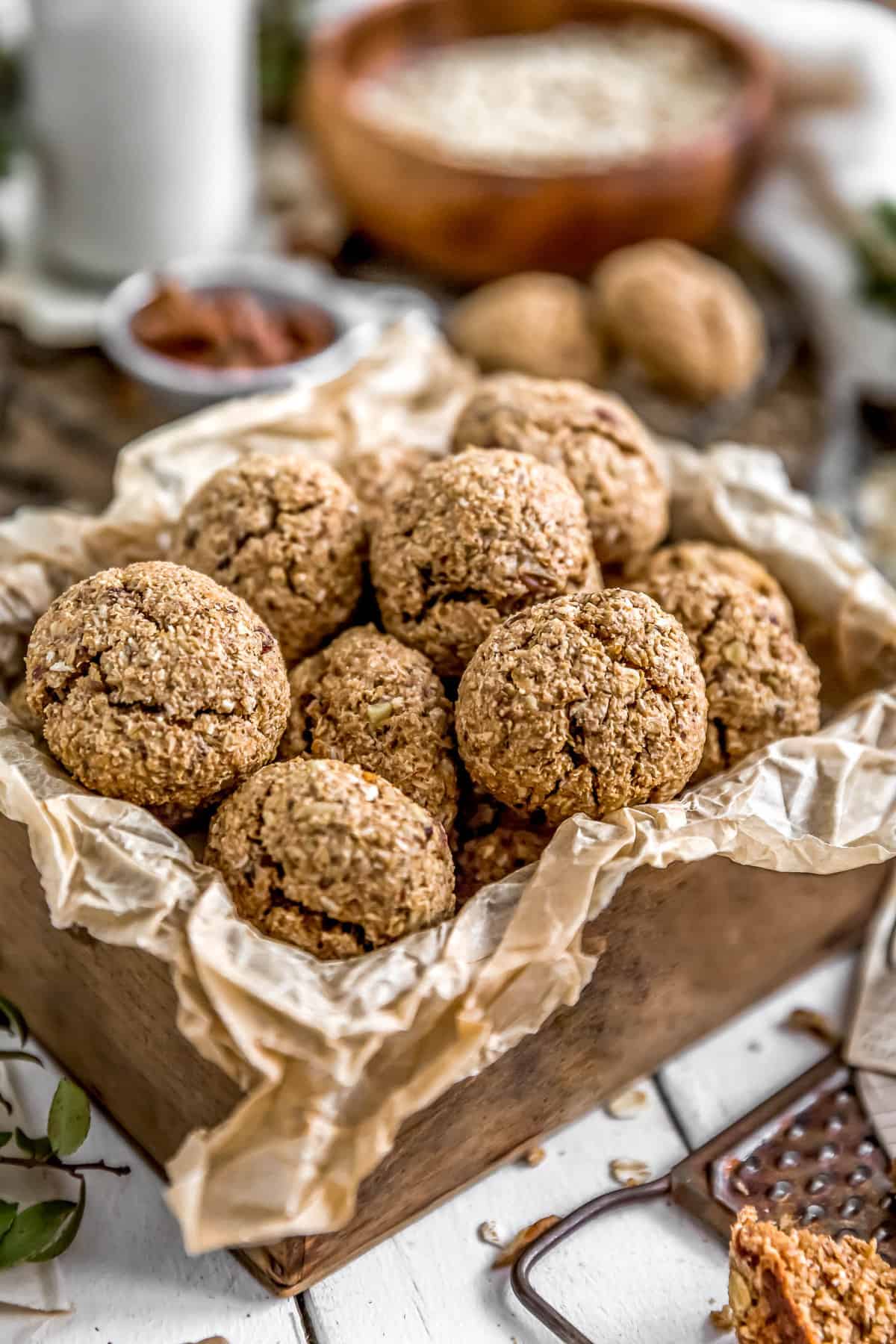 Close Up of Vegan Hummingbird Breakfast Cookies